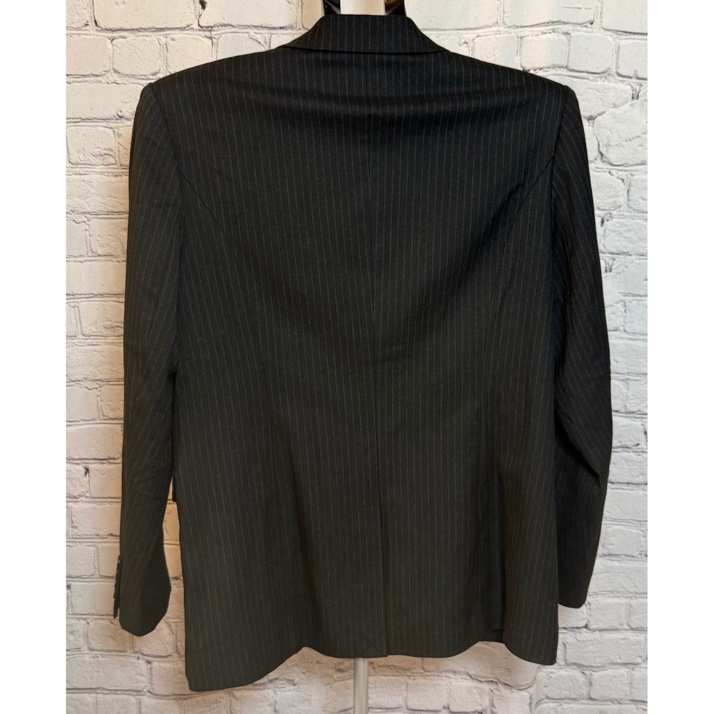 Rails JAC Charcoal Pinstripe Blazer Double Breasted‎ Large NWT Damaged - Picture 2 of 7